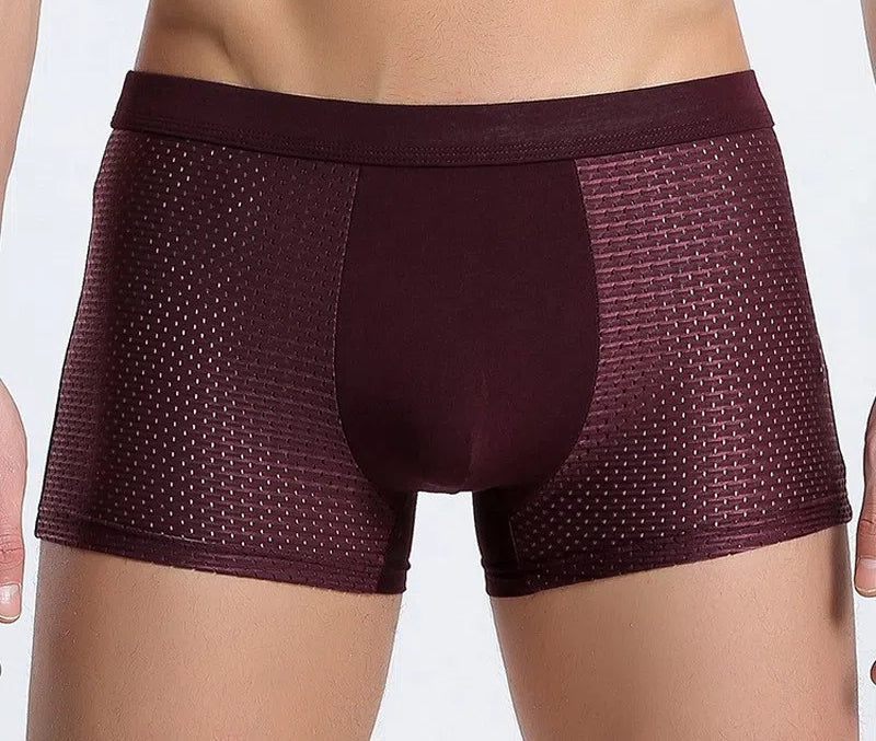 Men's ice silk flat corner pants with breathable mesh thin underwear and men's four corner underwear - V.I.P Digital Presence