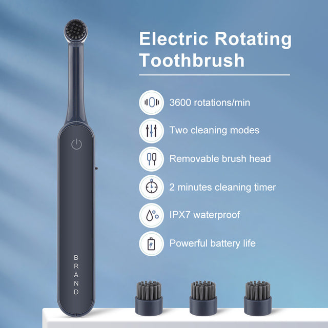 2-Speed Rotary Electric Toothbrush Rechargeable Adult Electric Toothbrush Waterproof Soft Bristle Couple Toothbrush - V.I.P Digital Presence