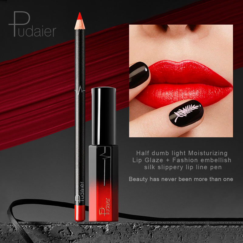 Pudaier 36 Color Matte Lip Gloss Lip Liner Matte Matte Lip Glaze Lipstick Pencil - V.I.P Digital Presence