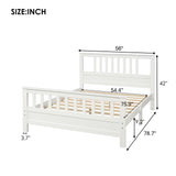 Wood Platform Bed with Headboard and Footboard  Full