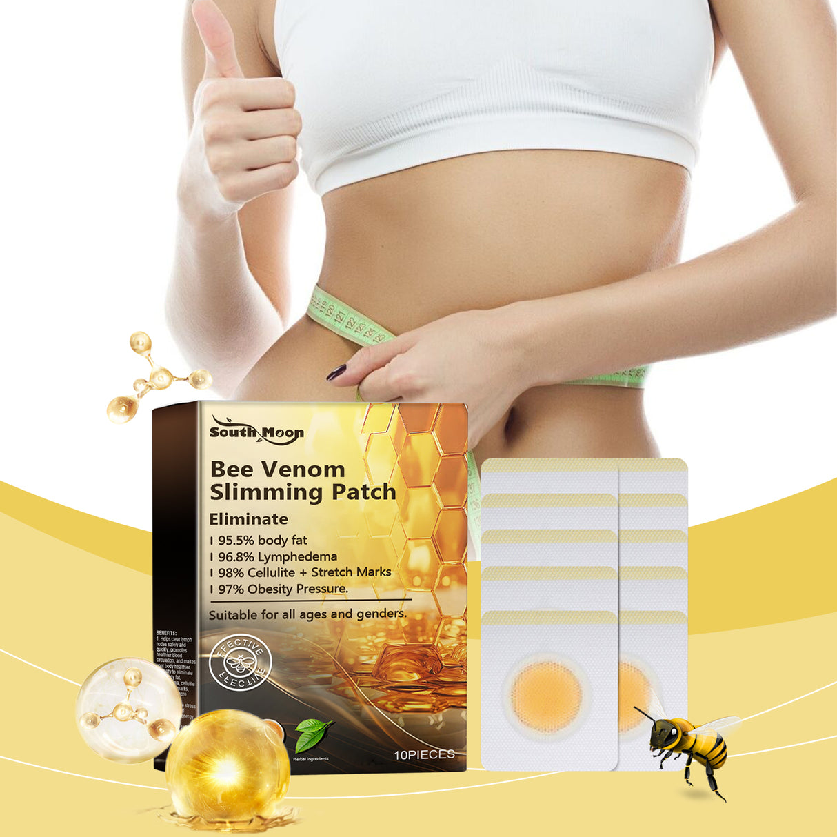Bee Venom Slimming Patch, Body Shaping Paste Body Shaping Slimming Increase Vitality Reduce Swelling Slimming Body Shaping - V.I.P Digital Presence