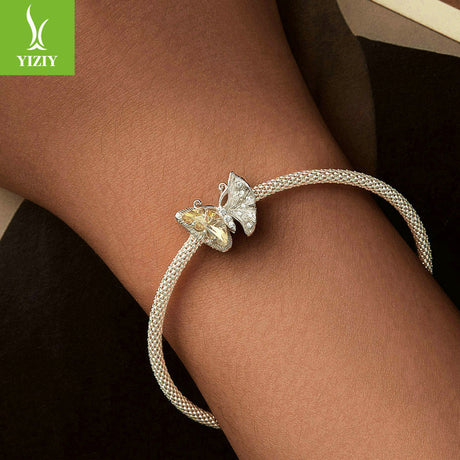 Yinziyun Original Ginkgo Butterfly DIY Bracelet Beads Forest Romantic Golden Butterfly s925 Pure Silver Beads - V.I.P Digital Presence