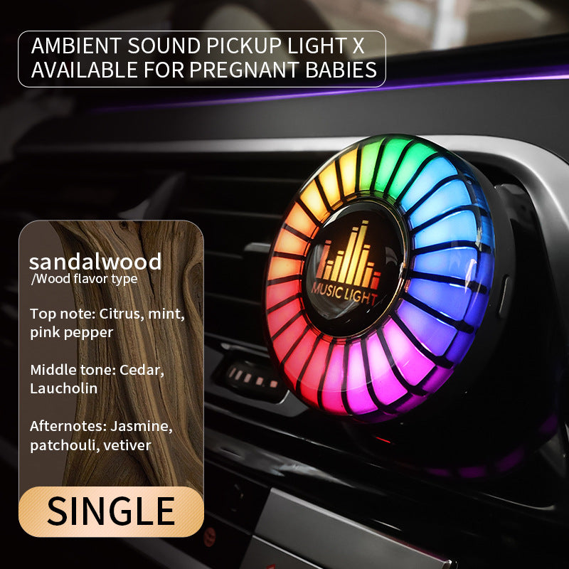 Car aromatherapy air outlet atmosphere light Car sound pickup light Car perfume voice-controlled rhythm light - V.I.P Digital Presence