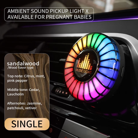 Car aromatherapy air outlet atmosphere light Car sound pickup light Car perfume voice-controlled rhythm light - V.I.P Digital Presence