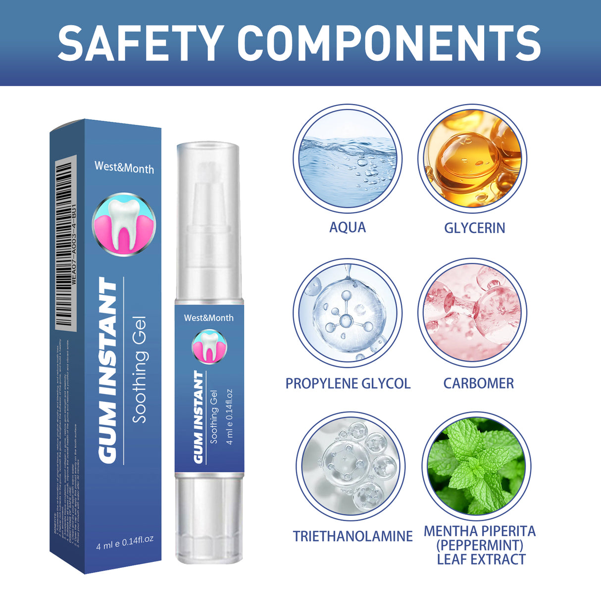 WestMonth Gum Instant Soothing Gel, Relieve Gums Swelling And Pain Clean Teeth Plaque Stains And Whiten Teeth Gel - V.I.P Digital Presence