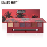 Romantic Beauty 6 Color Pearlescent Matte Eye Shadow Plate Sunset Pattern Eye Shadow With Brush Head - V.I.P Digital Presence