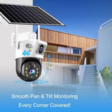 V380PRO  4G Solar Camera 4MP Dual Lens Home Security  Camera With Solar Panel - V.I.P Digital Presence