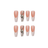 Long Wearing Nails 24 Pieces Of Finished Fake Nails Press On Nails French Ballet Manicure - V.I.P Digital Presence