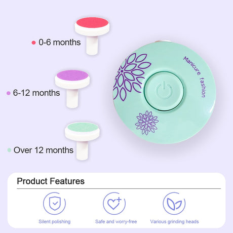 ELERA New Baby Electric Nail Trimmer Kid Nail Polisher Tool Baby Care Kit Manicure Set Easy To Trim Nail Clippers For Newborn - V.I.P Digital Presence