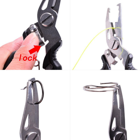 Fish Hook Pliers Small Fishing Pliers Luya Stainless Steel Mouth Fishing Horse Fishing Line Scissors Lengthened Opening - V.I.P Digital Presence