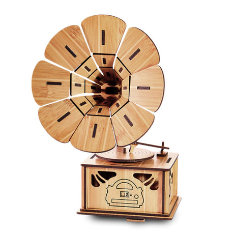 Woodcraft Assembly Kit 3D Jigsaw Puzzle - Phonograph - V.I.P Digital Presence