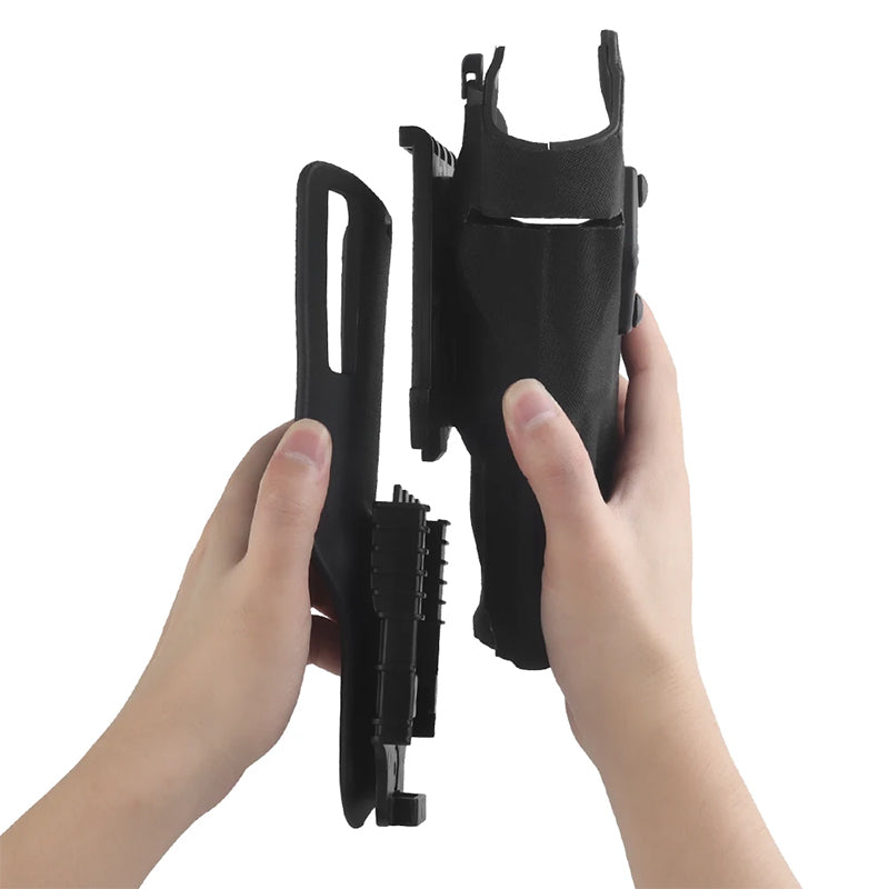 6354DO Left - handed Tactical Pistol Glock 17 Holster with X300U - A QLS Adapter, Leg Shroud, Drop, and MHA Leg Strap Kit - V.I.P Digital Presence