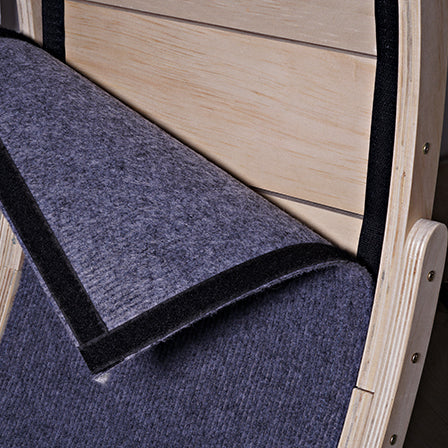 Cat Exercise Wheel for Indoor Cats, Cat Running Wheel with Carpeted Runway 37" Natural Wood Color - V.I.P Digital Presence