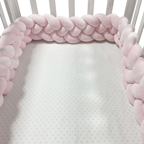 Woven baby bed surround anti-collision strip four strand Fried Dough Twists braid wrapped around the bed surround ins baby child - V.I.P Digital Presence