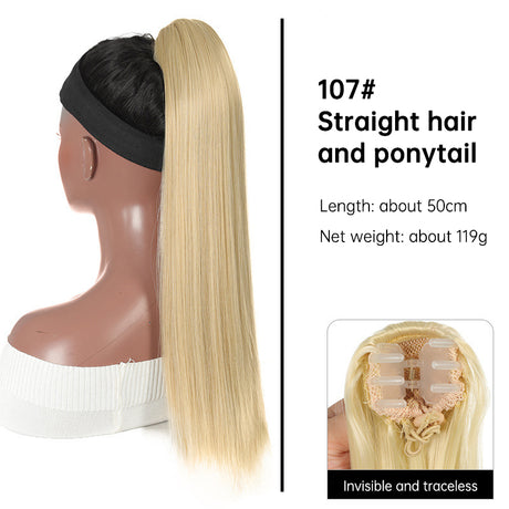 Grab clip ponytail wig female straight hair ponytail mini small grab clip ponytail long straight hair chemical fiber wig high ponytail - V.I.P Digital Presence