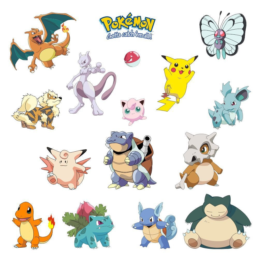 New 3D Pikachu Wall Sticker Pok é mon Wallpaper Self adhesive Cartoon Graffiti Anime Poster Children's Room PVC - V.I.P Digital Presence