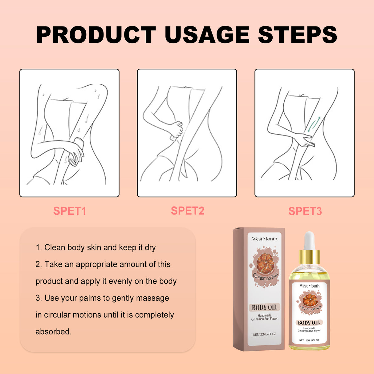 Body Oil Handmade Cinnamon Bun Flavor - V.I.P Digital Presence