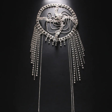 New Tassel Hair Chain Bridal Headpiece for Women Rave Accessories Stage Rhinestone Geometric Head Chain Hat Jewelry Gifts - V.I.P Digital Presence