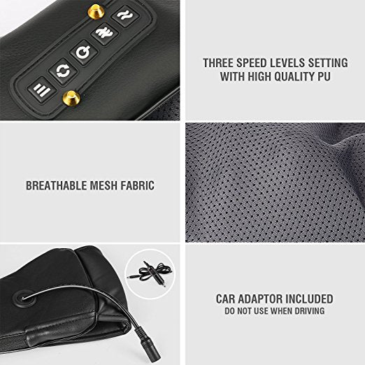 LUYAO LY-580A+1 shiatsu deep kneading heated Neck shoulder back body massager massage belt shawl massage machine - V.I.P Digital Presence