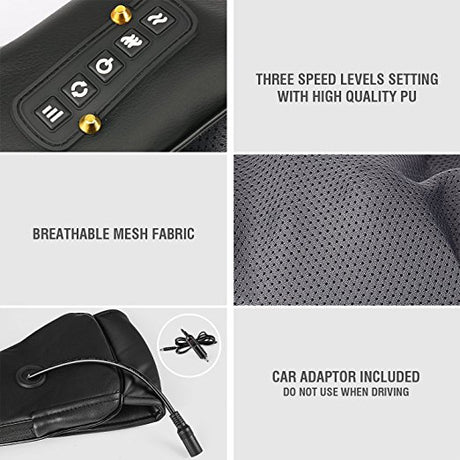 LUYAO LY-580A+1 shiatsu deep kneading heated Neck shoulder back body massager massage belt shawl massage machine - V.I.P Digital Presence