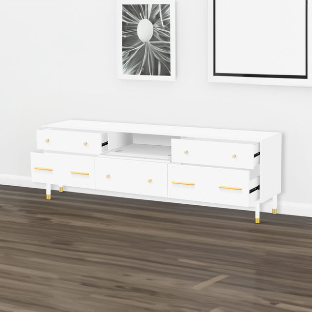 U-Can TV Stand for 75+ Inch TV Entertainment Center TV Media Console Table Modern TV Stand - V.I.P Digital Presence