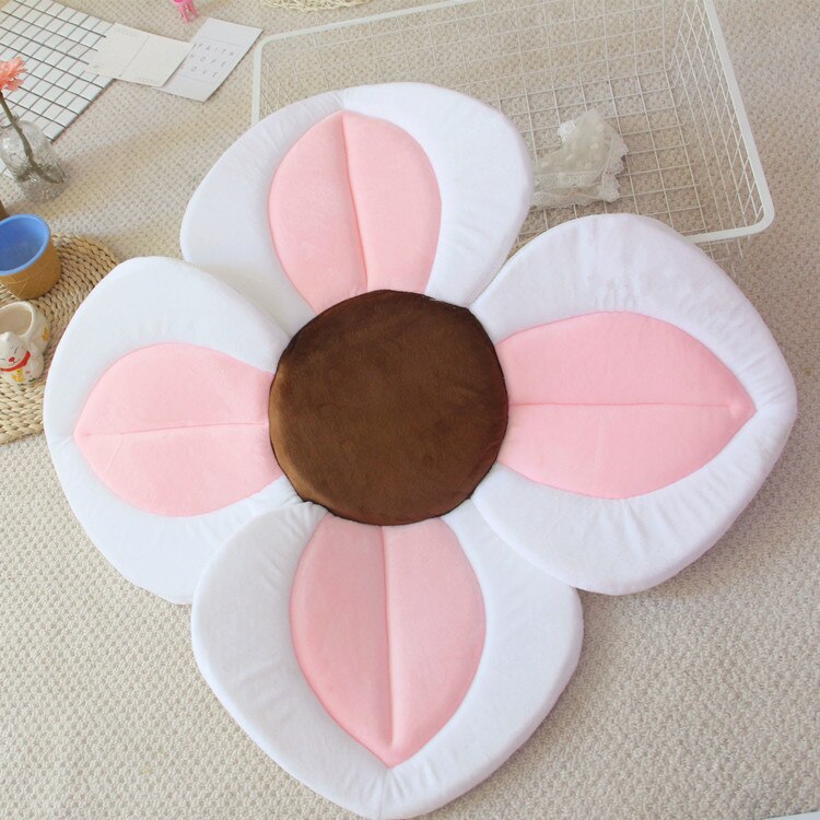 Alfombrilla de baño para bebé de 80 cm, diseño de flores, para bañera, lavabo, ducha infantil segura, plegable, con almohadillas de seguridad para asiento de pétalos. 