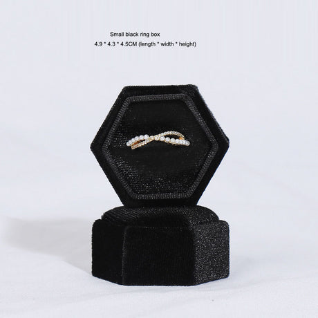 Hexagonal jewelry box, high-end Korean velvet ring earring box, jewelry box, jewelry packaging box - V.I.P Digital Presence