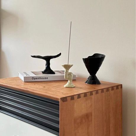 Nordic minimalist wabi sabi style ceramic fragrance holder, aromatherapy insert, niche vintage ornament sculpture art - V.I.P Digital Presence