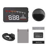 X5 Car HUD Head Up Display OBD II EOBD Automatic Matching Overspeed Warning System Projector Windshield Car Voltage Speed Alarm - V.I.P Digital Presence