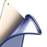 Funda para iPad 9.7 pulgadas 2017 2018 con base de silicona suave y funda inteligente de cuero PU con función de suspensión automática.