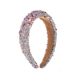 Exaggerated Baroque Colorful Crystal Candy Sponge Wide Edge Hair Hoop Headband - V.I.P Digital Presence