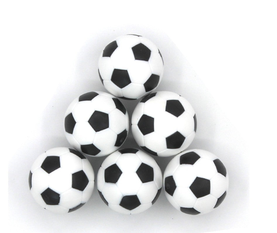 6 balones de fútbol de plástico para mesa de fútbol de 32 mm para juegos de interior