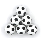 6 balones de fútbol de plástico para mesa de fútbol de 32 mm para juegos de interior