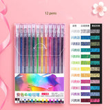 Drawing Doodling Scrapbook Journaling fluorescent Sparkle Gel Pen Neon Glitter Pens Fine Tip Art Markers Glittering Pen Set - V.I.P Digital Presence