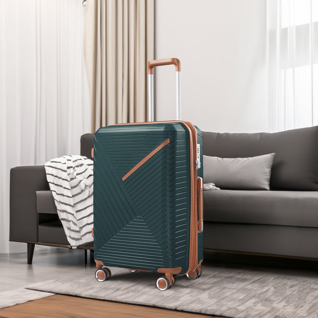 Luggage set of 4 pieces (14/20/24/28) with 4 360 degree silent rotating wheels made of PP material and durable TSA lock - V.I.P Digital Presence