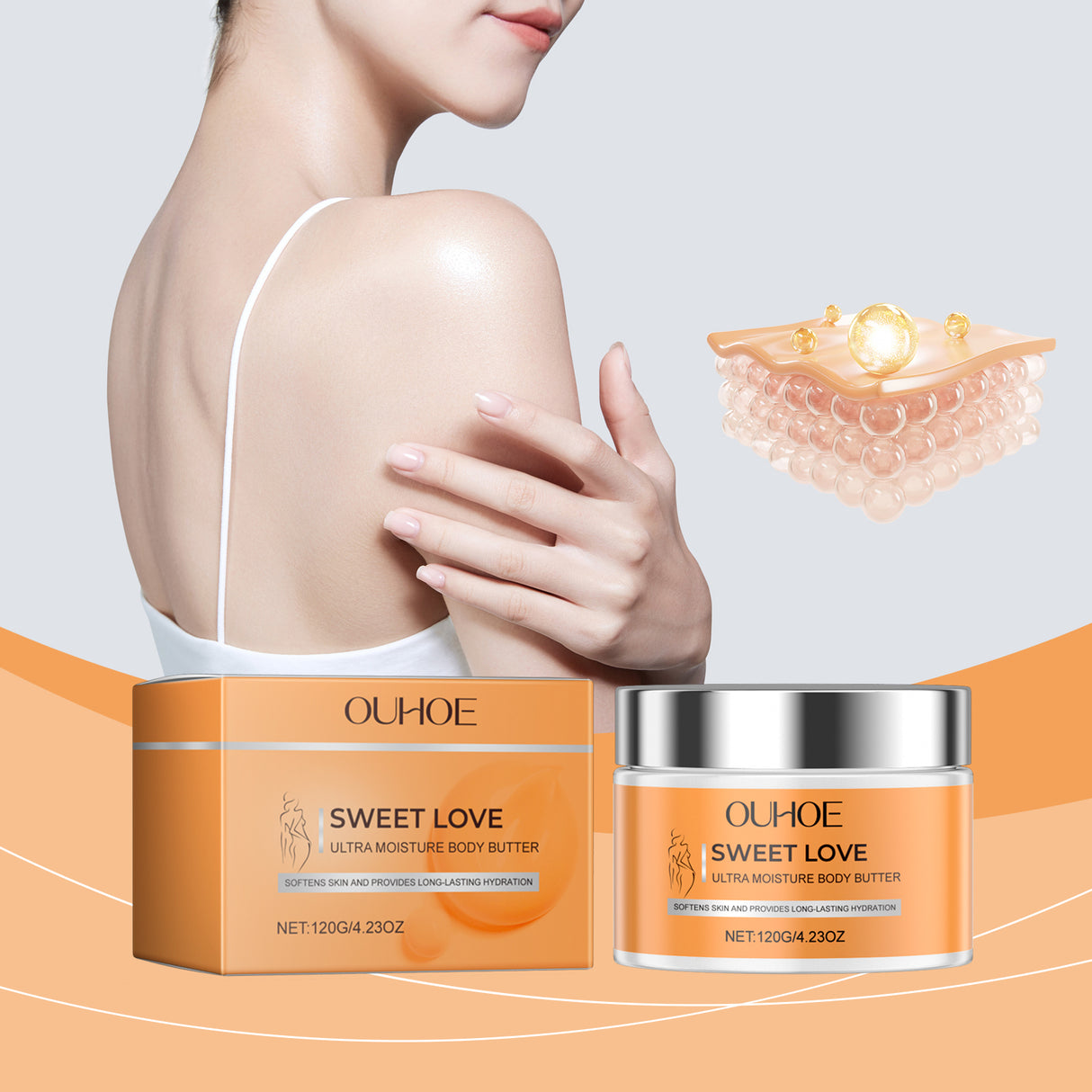 Sweet Moisturizing Fragrance Body Lotion, Natural Fragrance Around Delicate, Soft Touch Moisturizing Without Sticky