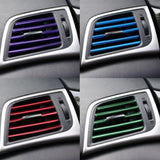 10pcs/lot Car-styling Plating Air Outlet Trim Strip Interior Air Vent Grille Switch Rim Trim Outlet Decoration Strip DIY - V.I.P Digital Presence