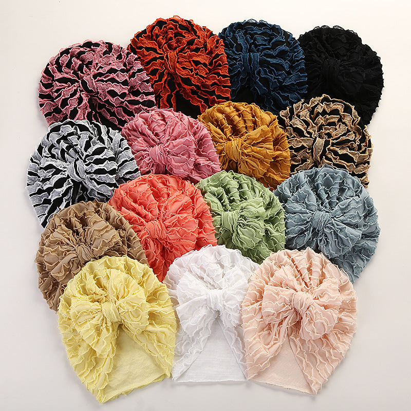 Baby Cow Louver Bow Head Cap Baby High Elastic Brimless Indian Tire Hat - V.I.P Digital Presence