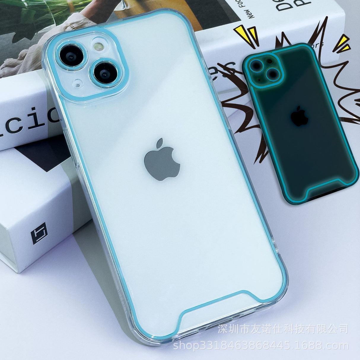 Suitable for iPhone 15 Promax luminous phone case Apple 13/12 transparent material silicone protective case - V.I.P Digital Presence