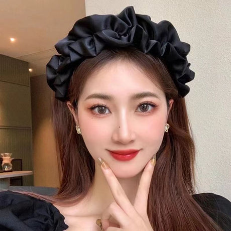 Women's wide brimmed hair accessories with high cranial crest and large intestine folds and hair bands - V.I.P Digital Presence