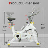 Indoor Exercise Bike Cycling Bike with Comfortable Seat Cushion Yellow+White - V.I.P Digital Presence