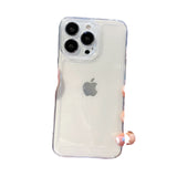 Suitable for Apple 13pro space transparent phone case iPhone 16 anti drop all inclusive 14 hole straight edge protective cover - V.I.P Digital Presence