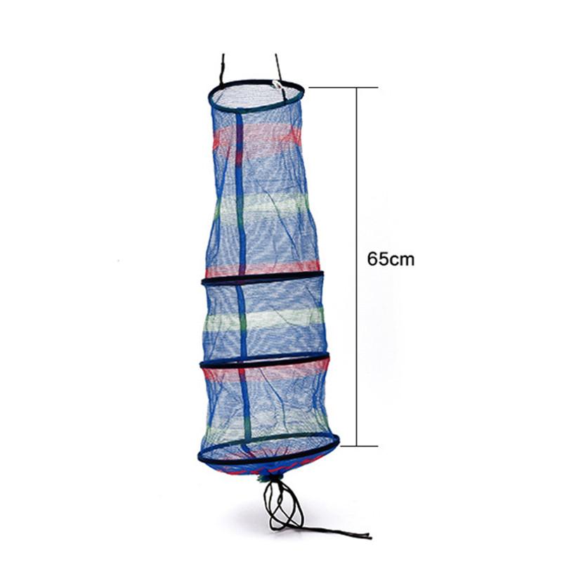 LEO Colorful 3 Layers Collapsible Fishing Net Basket to Keep Fish Alive in the Water 65cm - V.I.P Digital Presence