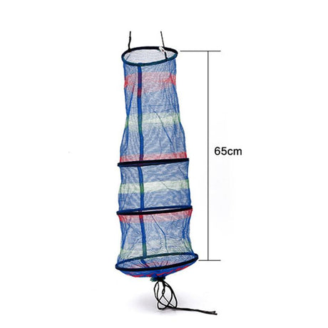 LEO Colorful 3 Layers Collapsible Fishing Net Basket to Keep Fish Alive in the Water 65cm - V.I.P Digital Presence