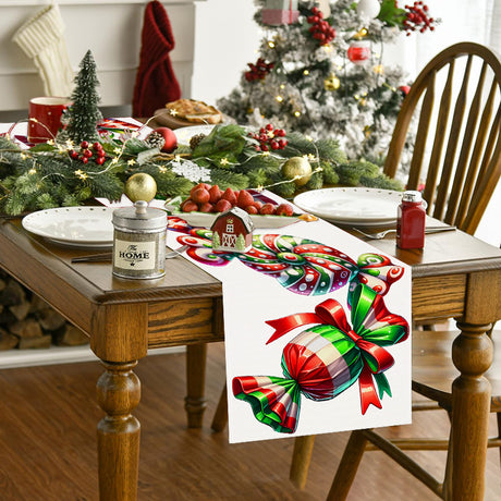 Christmas candy printed table flag new Christmas table decoration tablecloth mat holiday party tablecloth - V.I.P Digital Presence