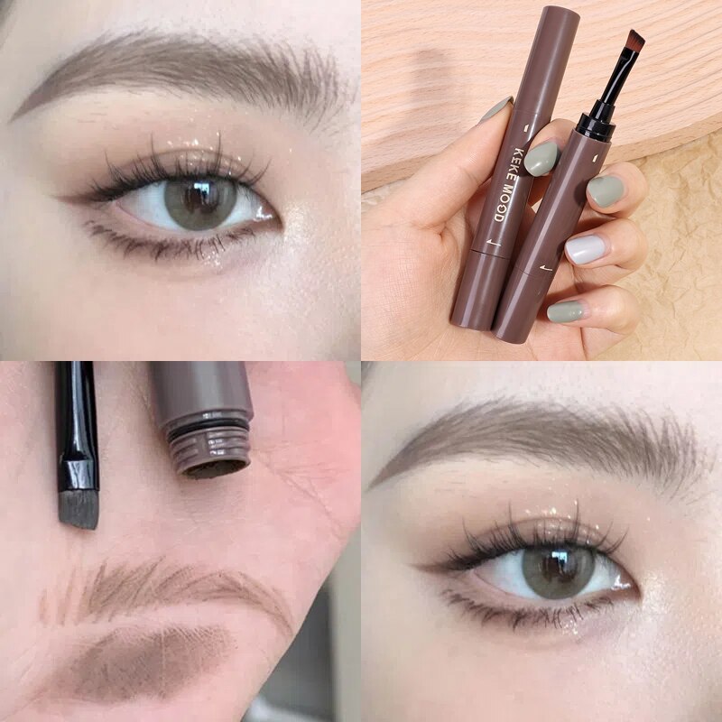 Waterproof Brown Grey Eyebrow Dyeing Cream Pencil Natural Lasting Non-smudge Setting Dye Eye Brow Pen with Brush Makeup Cosmetic - V.I.P Digital Presence