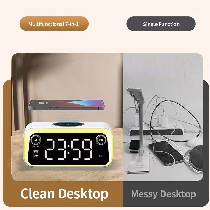 New alarm clock wireless charging Bluetooth clock thermometer wireless charging - V.I.P Digital Presence