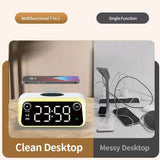 New alarm clock wireless charging Bluetooth clock thermometer wireless charging - V.I.P Digital Presence