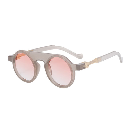 New European and American fashion round frame sunglasses for men, personalized and high-end sunglasses for men - V.I.P Digital Presence