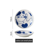 Cat dish cartoon ceramic dish household dining table dipping dish soy sauce dish hot pot seasoning dish - V.I.P Digital Presence
